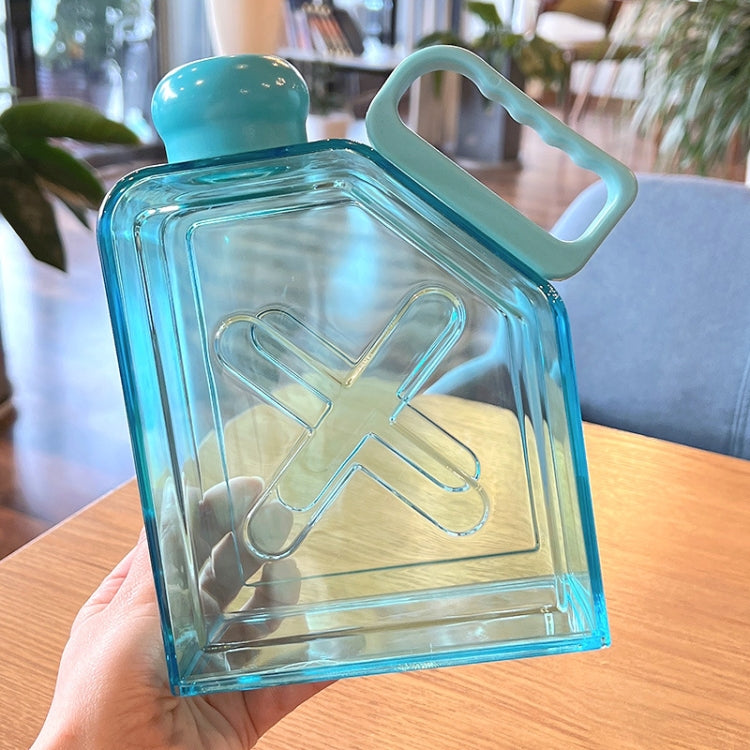 Square Fitness Sports Large Capacity Plastic Water Cup with Handle
