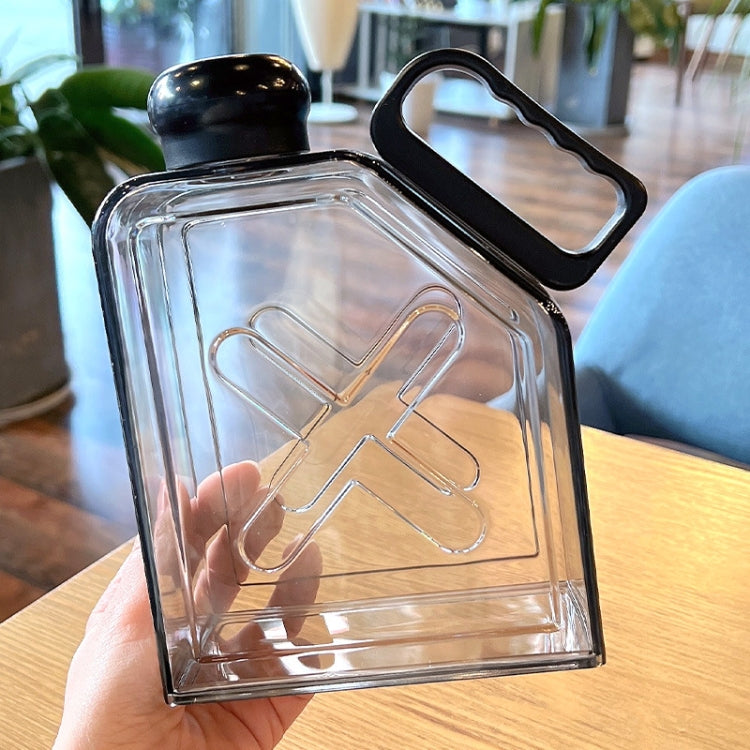 Square Fitness Sports Large Capacity Plastic Water Cup with Handle