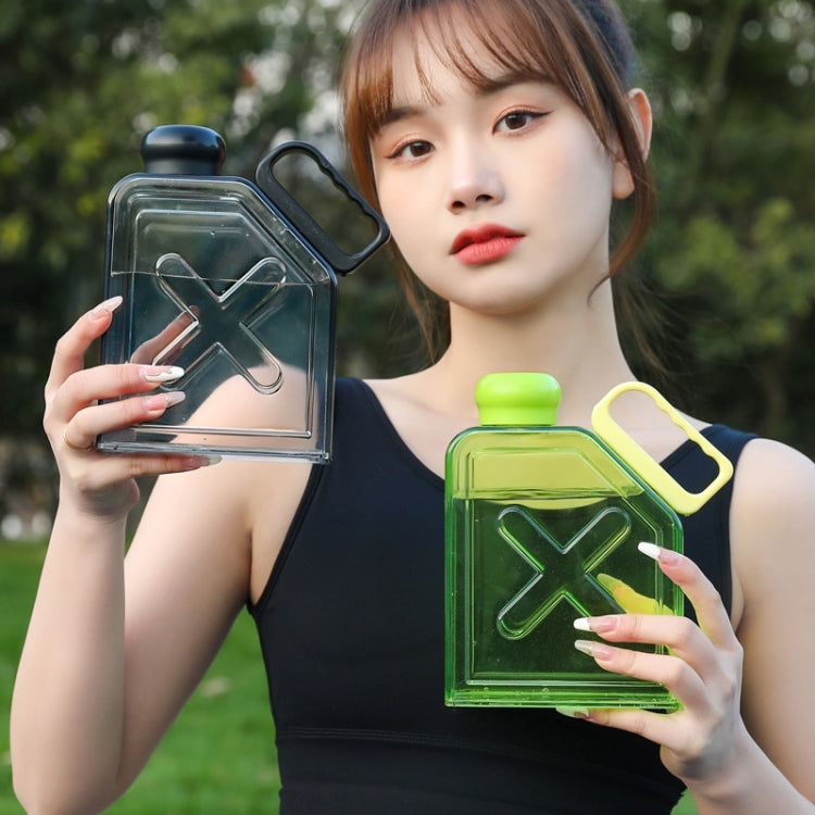 Square Fitness Sports Large Capacity Plastic Water Cup with Handle