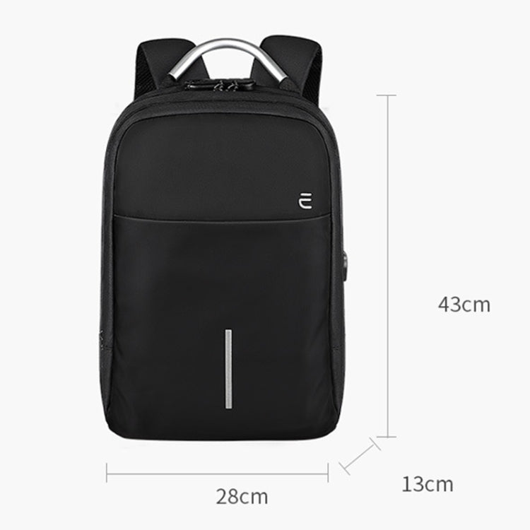SJ16 Laptop Anti-Theft Backpack, Size: 13 inch-15.6 inch(Mysterious Black)