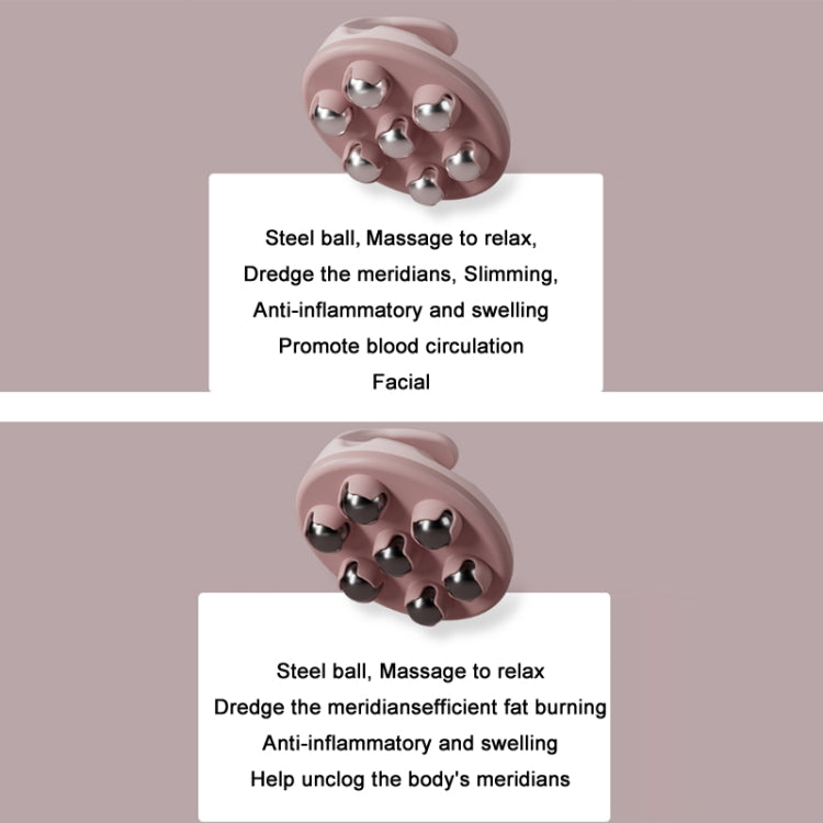 Calf Muscle Relaxation Abdominal Ball Meridian Massager, Color: Pink Magnetic Ball OPP