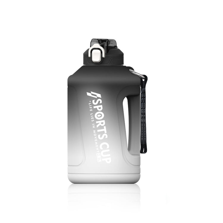 1500ml Large Capacity Gradient Straw Cup Sports Bottle With Scale