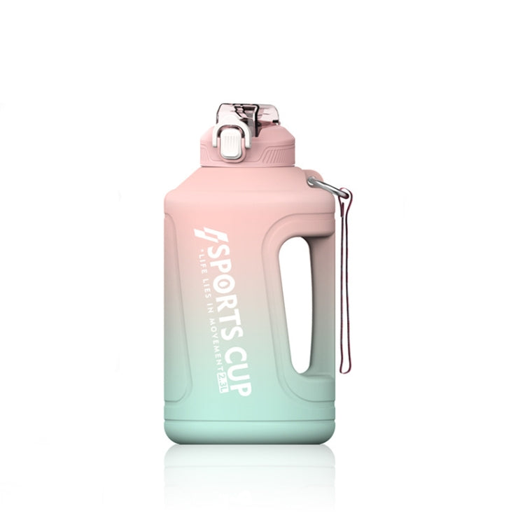 1500ml Large Capacity Gradient Straw Cup Sports Bottle With Scale