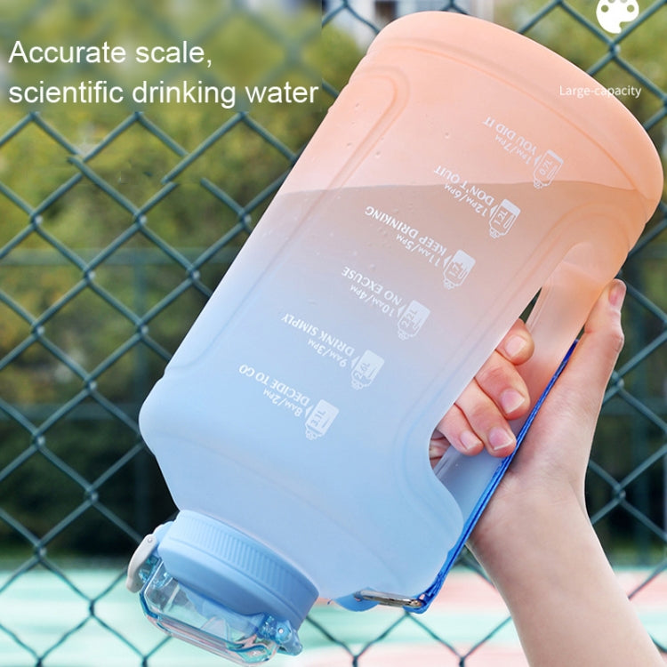 1500ml Large Capacity Gradient Straw Cup Sports Bottle With Scale