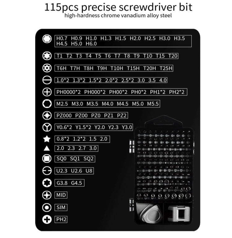 117 In 1 Screwdriver Set Watch Game Console Disassembly Tool