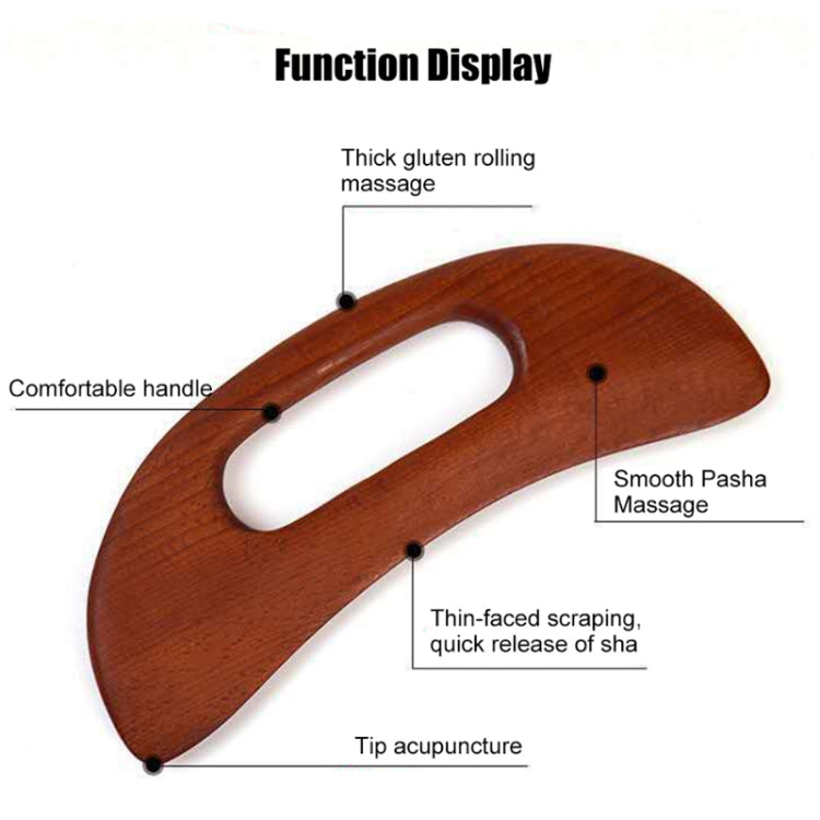 Wooden Back Scraping Board Stovepipe Massage Tool(Carbonized Beech)