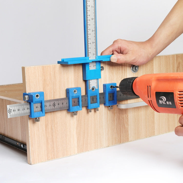 Woodworking Aid Tool Handle Punch Locator Cabinet Door Hole Opener All Aluminum Alloy