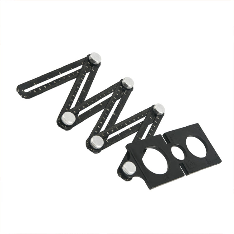 Aluminum Alloy Six-fold Ruler Universal Folding Ruler Tile Opening Locator