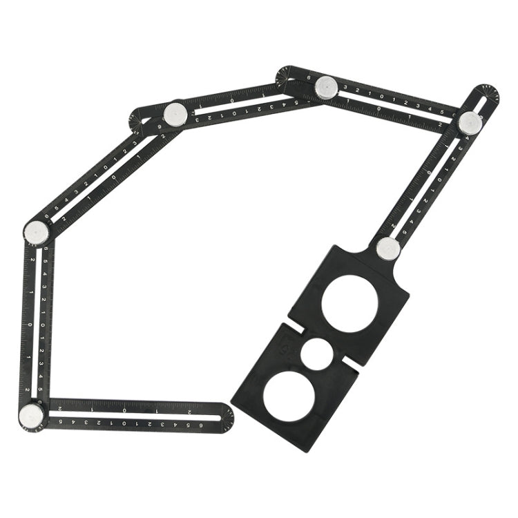 Aluminum Alloy Six-fold Ruler Universal Folding Ruler Tile Opening Locator