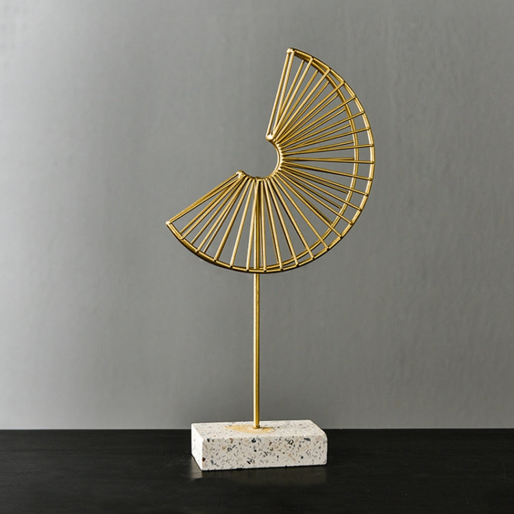 BJ1481 Wrought Iron Three-dimensional Ornament, Spec: Fan