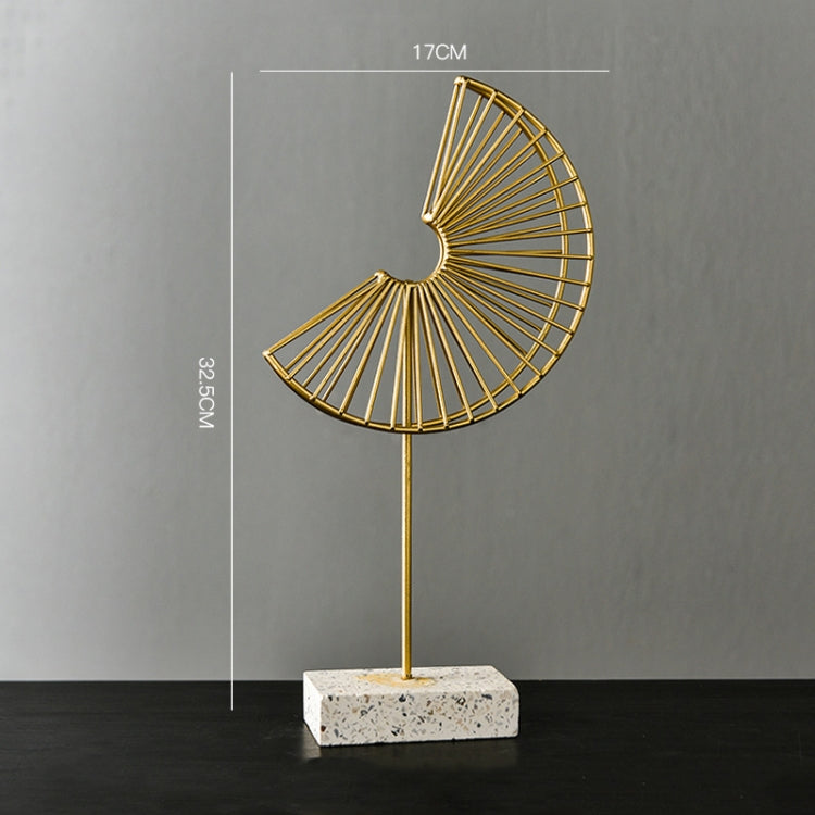 BJ1481 Wrought Iron Three-dimensional Ornament, Spec: Fan