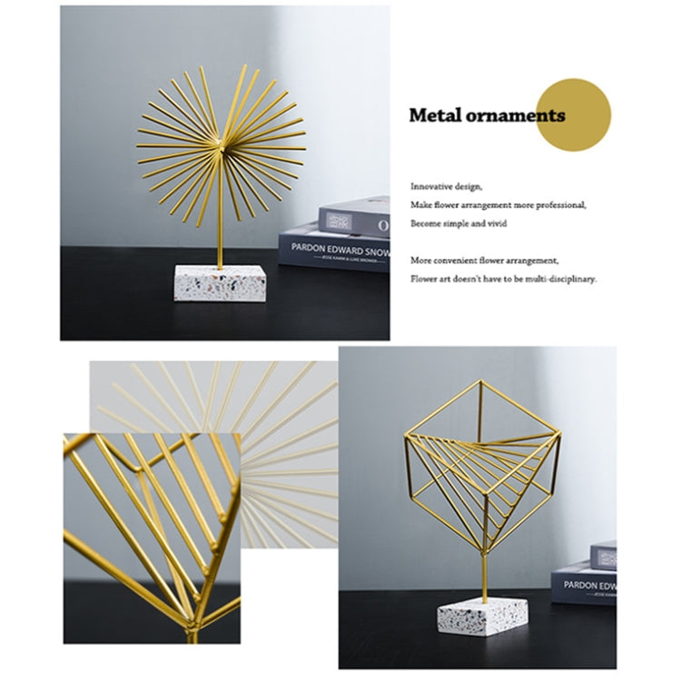 BJ1481 Wrought Iron Three-dimensional Ornament, Spec: Fan