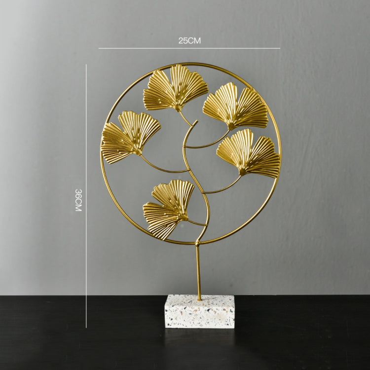 BJ1481 Wrought Iron Three-dimensional Ornament, Spec: Large Ginkgo Leaves