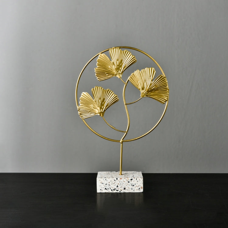 BJ1481 Wrought Iron Three-dimensional Ornament, Spec: Small Ginkgo Leaves