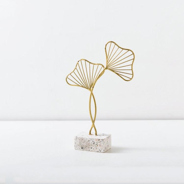 BJ1481 Wrought Iron Three-dimensional Ornament, Spec: Small Ginkgo
