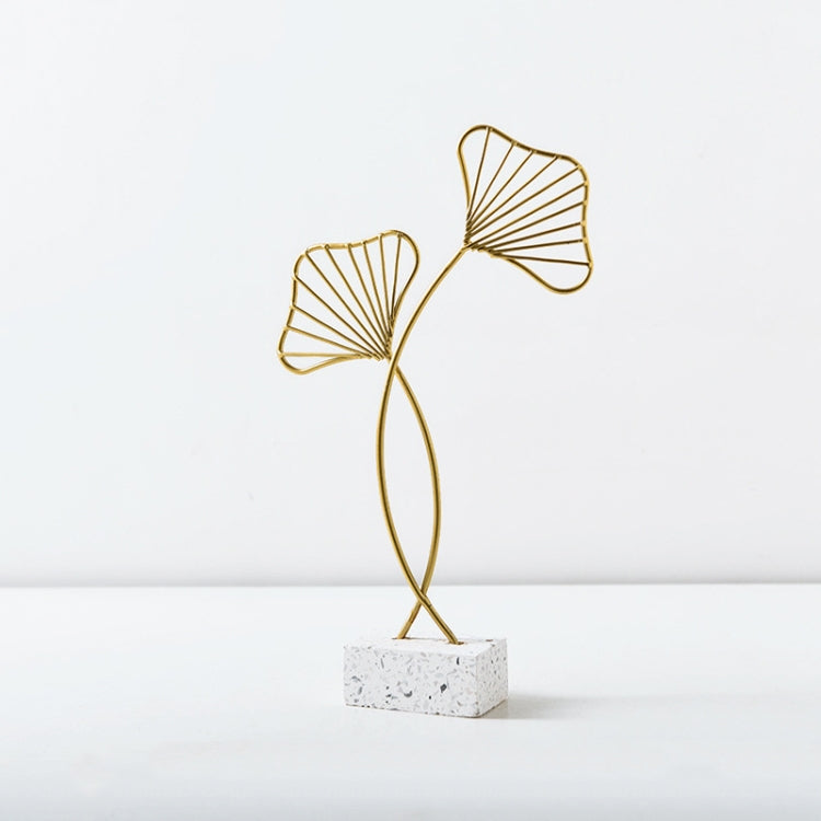BJ1481 Wrought Iron Three-dimensional Ornament, Spec: Large Ginkgo
