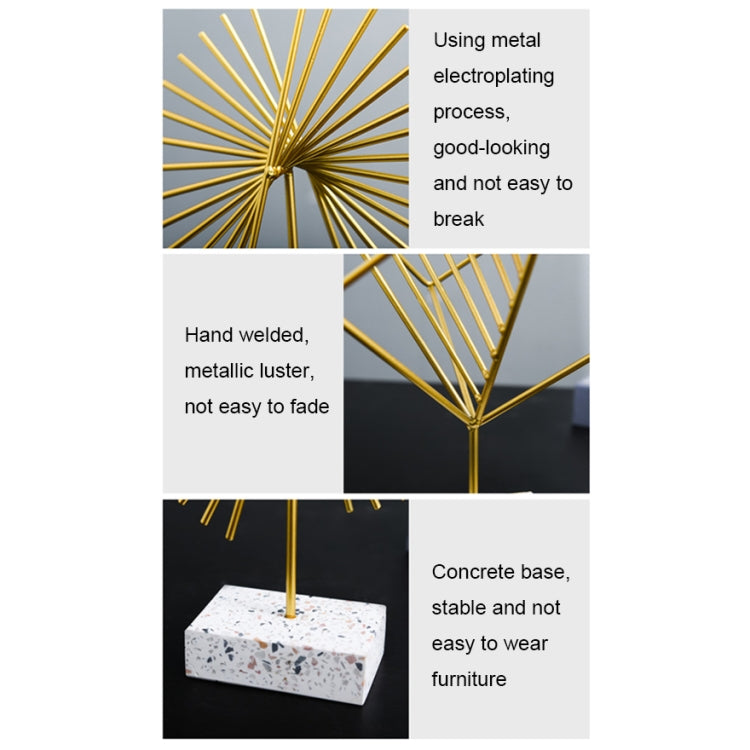 BJ1481 Wrought Iron Three-dimensional Ornament, Spec: Large Ginkgo