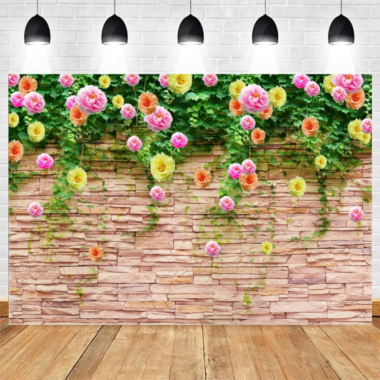 2.1m x 1.5m Flower Wall Photography Background Cloth Birthday Wedding Party Decoration Fabric