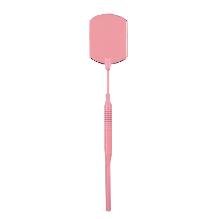Stainless Steel Rotating Extension Eyelash Inspection Mirror, Style: Square (Pink)