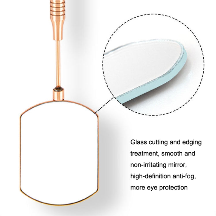 Stainless Steel Rotating Extension Eyelash Inspection Mirror, Style: Square (Silver)