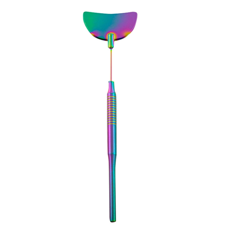 Stainless Steel Rotating Extension Eyelash Inspection Mirror, Style: Crescent (Colorful)