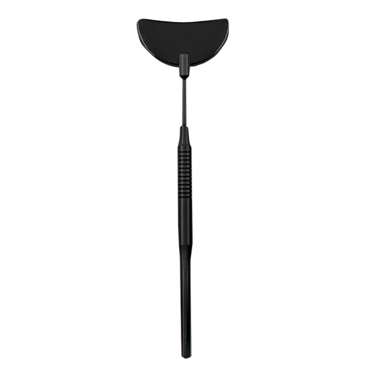 Stainless Steel Rotating Extension Eyelash Inspection Mirror, Style: Crescent (Black)