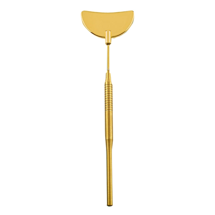 Stainless Steel Rotating Extension Eyelash Inspection Mirror, Style: Crescent (Gold)