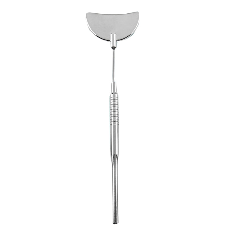 Stainless Steel Rotating Extension Eyelash Inspection Mirror, Style: Crescent (Silver)