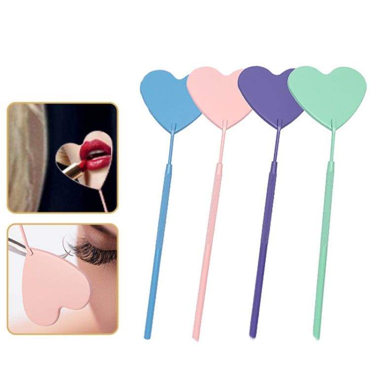 3PCS Stainless Steel Heart Shaped Grafting Eyelashes Inspection Mirror Beauty Tool