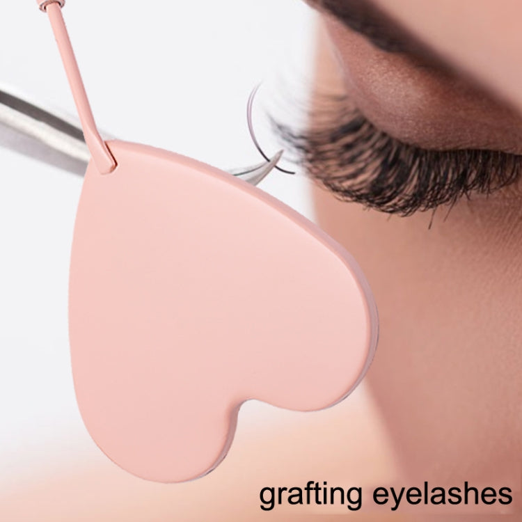 3PCS Stainless Steel Heart Shaped Grafting Eyelashes Inspection Mirror Beauty Tool