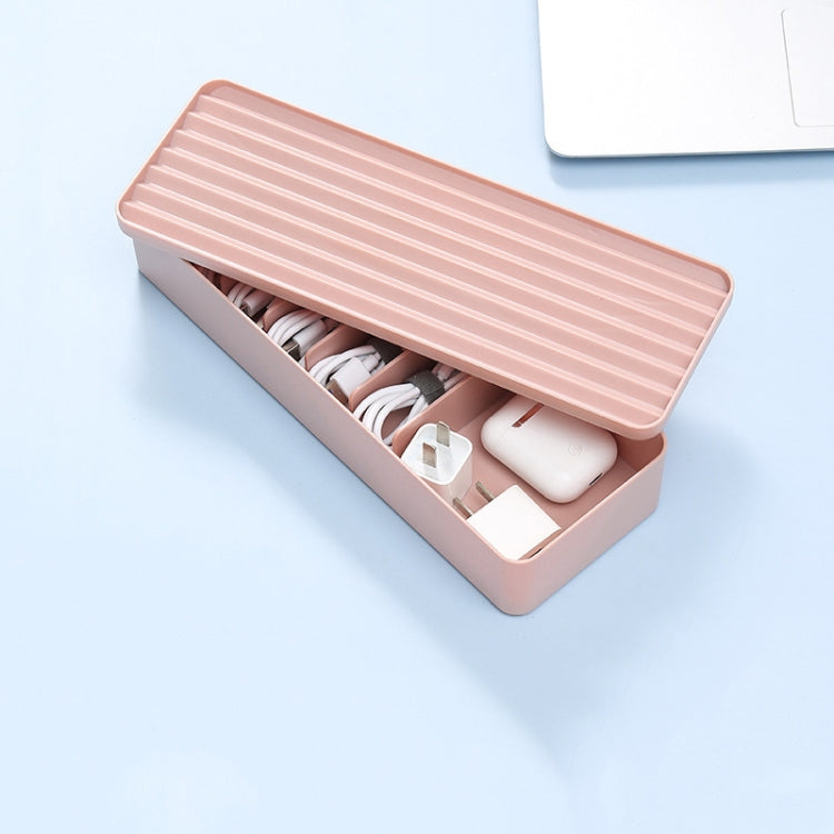 Desktop Data Cable Storage Box Dust-proof Line Box Single-layer