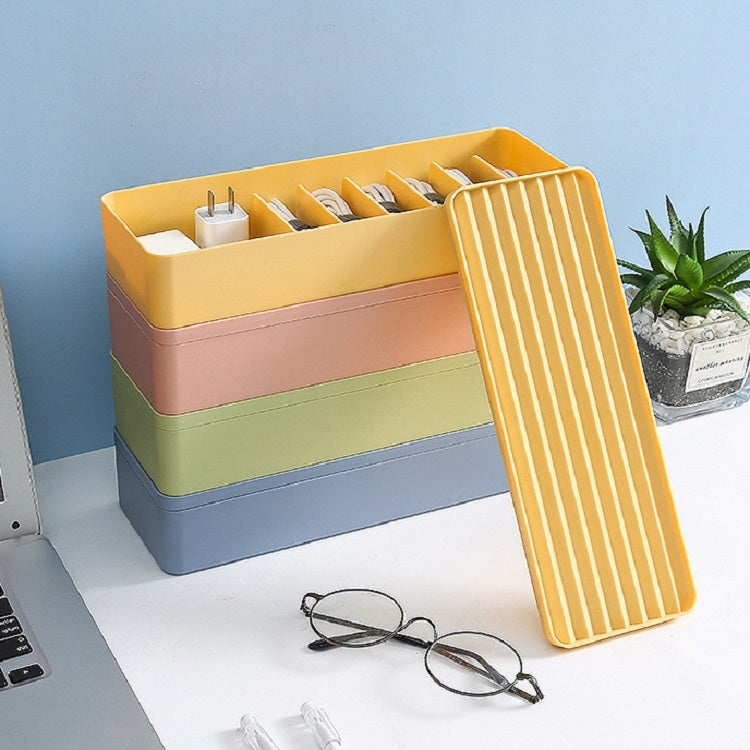 Desktop Data Cable Storage Box Dust-proof Line Box Single-layer