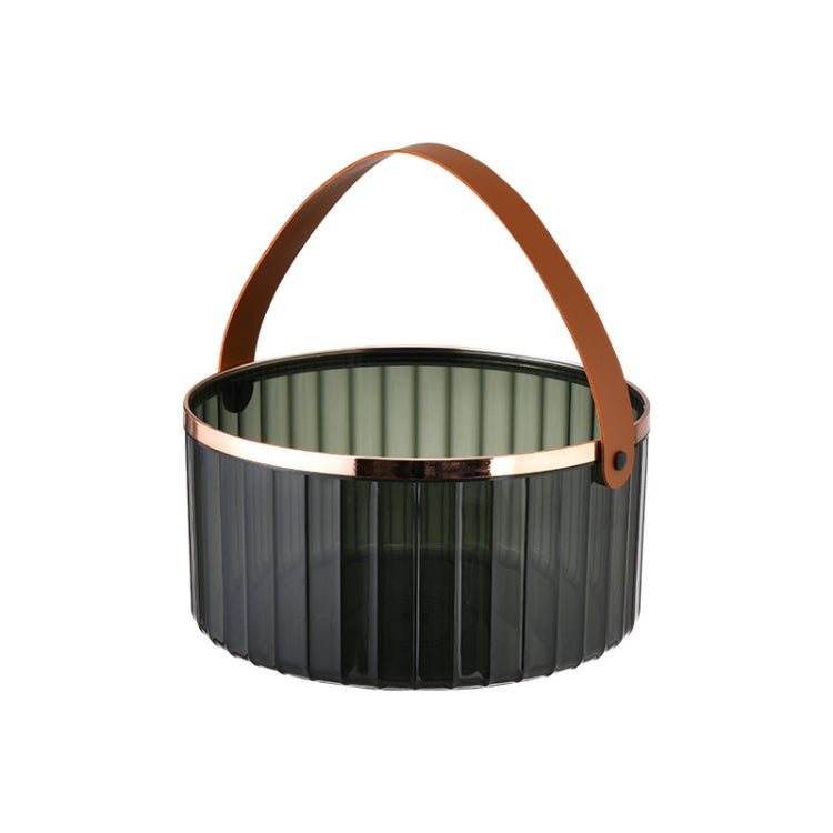 Outdoor Picnic Portable Fruit Basket Household Ice Bucket, Size: Large (Dark Green)