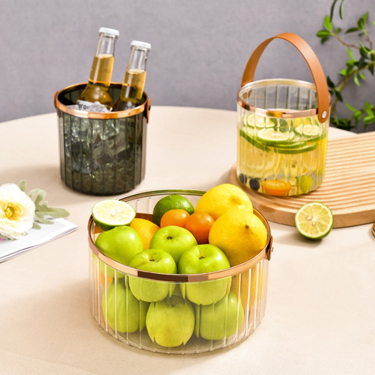 Outdoor Picnic Portable Fruit Basket Household Ice Bucket, Size: Small (Transparent)