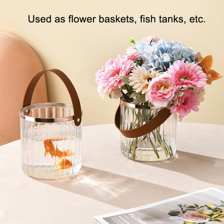 Outdoor Picnic Portable Fruit Basket Household Ice Bucket, Size: Small (Transparent)