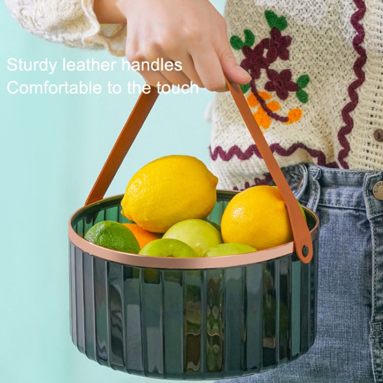 Outdoor Picnic Portable Fruit Basket Household Ice Bucket, Size: Large (Transparent)