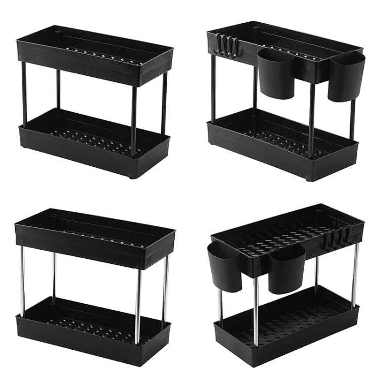 2222 Multifunctional Kitchen Counter Storage Rack, Spec: Cup Holder (Steel Color)