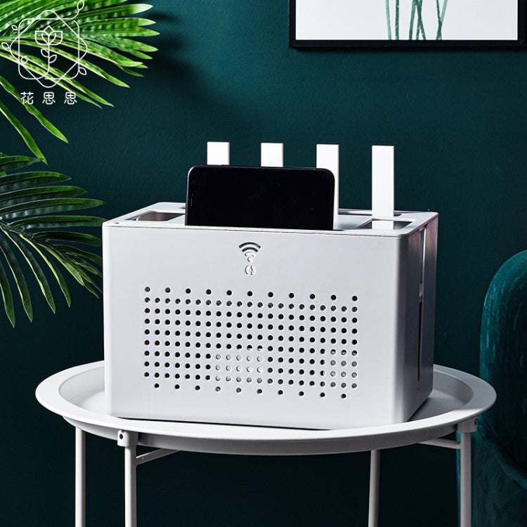 Router Storage Box 2-layer Hollow Heat Dissipation Detachable Cable Management Box