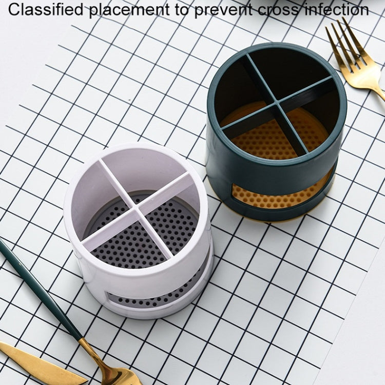 2 PCS Desktop Ventilation Draining Water Grid Rack Makeup Brush Toothbrush Tableware Storage Rack