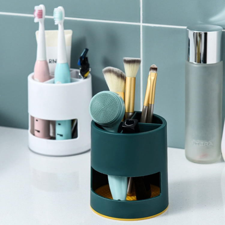 2 PCS Desktop Ventilation Draining Water Grid Rack Makeup Brush Toothbrush Tableware Storage Rack