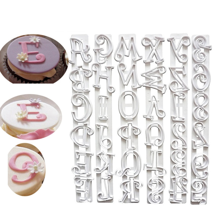 2 Sets  Alphanumeric Printing Press Molding Sugar Art Baking Fondant Cake Decorating Tool