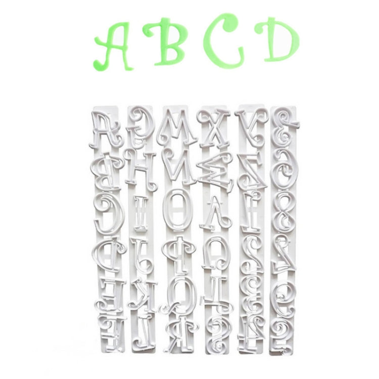 2 Sets  Alphanumeric Printing Press Molding Sugar Art Baking Fondant Cake Decorating Tool