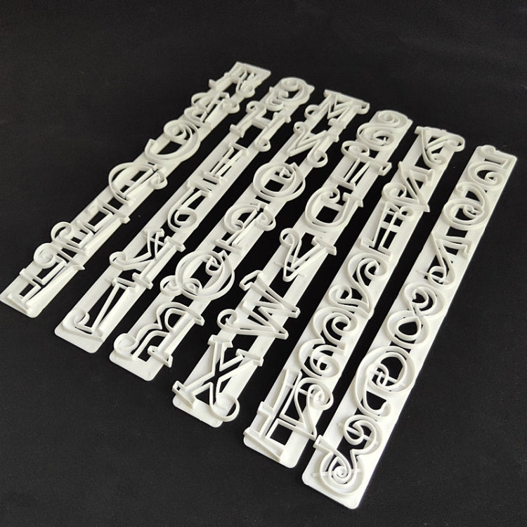 2 Sets  Alphanumeric Printing Press Molding Sugar Art Baking Fondant Cake Decorating Tool