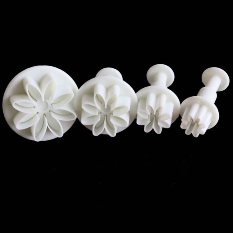 5 Sets 4 In 1 Daisy Spring Print Stamped Fondant Cookie Mould