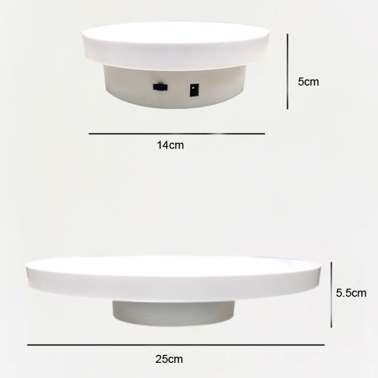 Photography Electric Turntable Automatic Rotating Display Stand,Style: Plug -in 2 In 1 14/20 cm