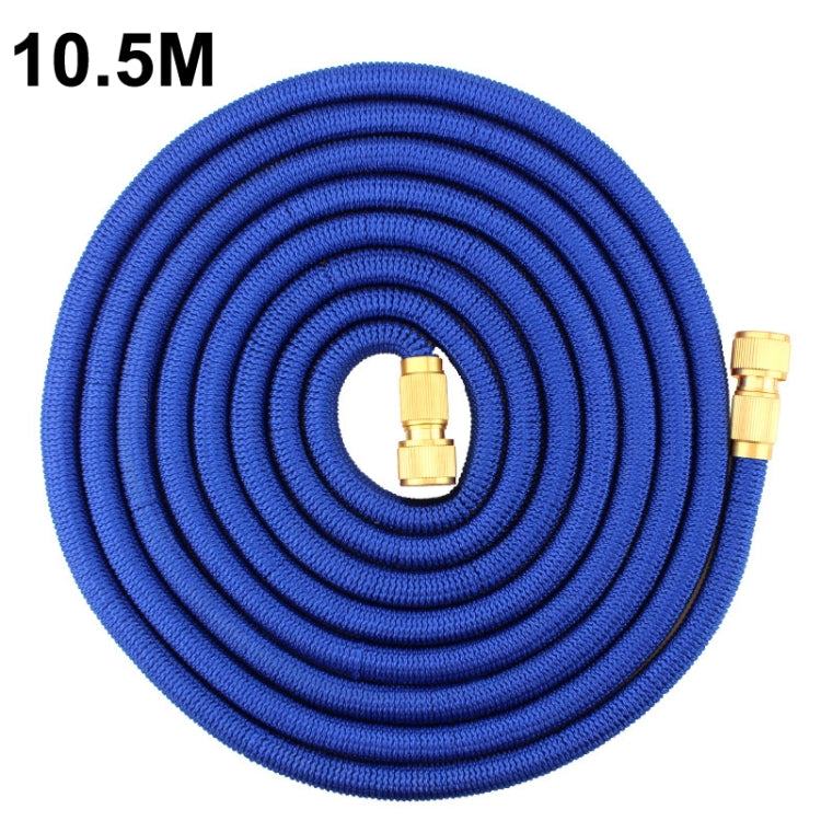 Household Garden Water Pipe 3X Telescopic TPE Car Washing Water Pipe, Style: Copper Plating 10.5m