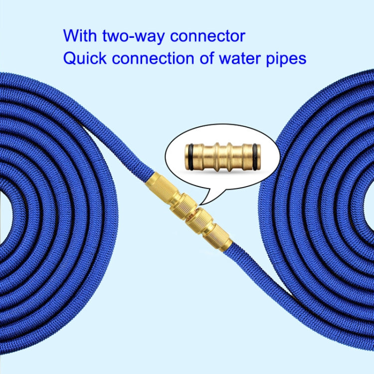 Household Garden Water Pipe 3X Telescopic TPE Car Washing Water Pipe, Style: Copper Plating 15m