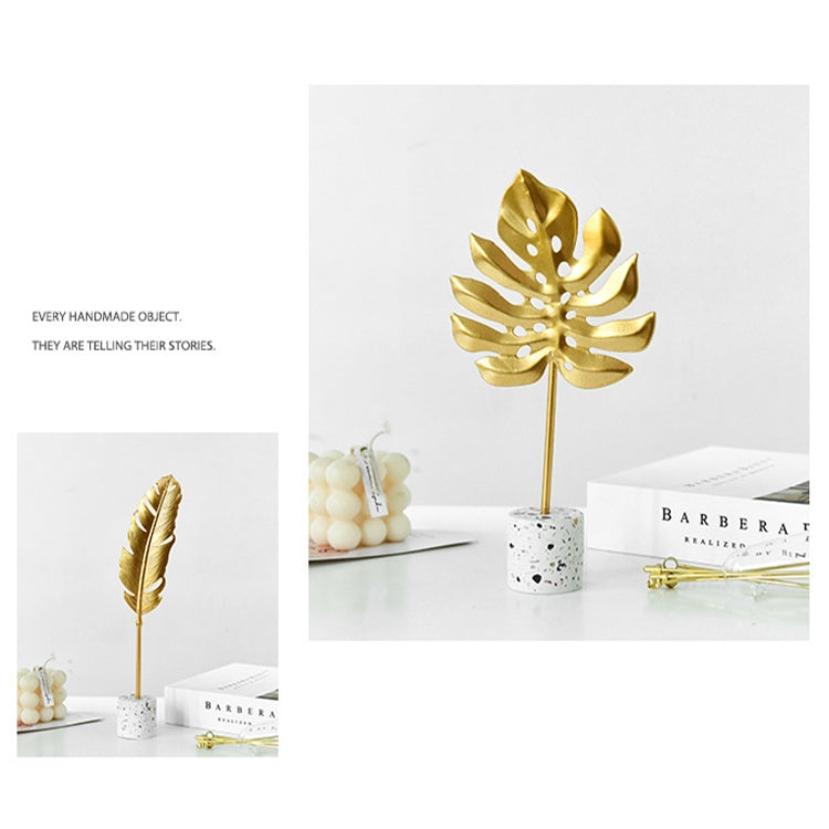 BJ1526 Leaf-shape Wrought Iron Ornament, Size: S (Leaves)
