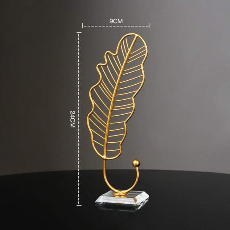 MPZ0022 Leaf-shape Wrought Iron Ornament
