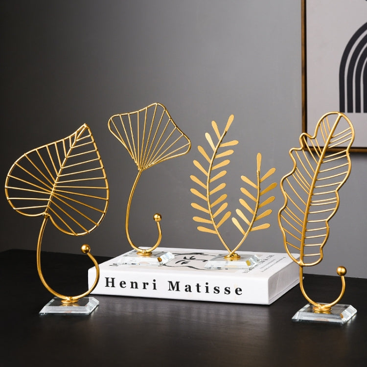 MPZ0022 Leaf-shape Wrought Iron Ornament